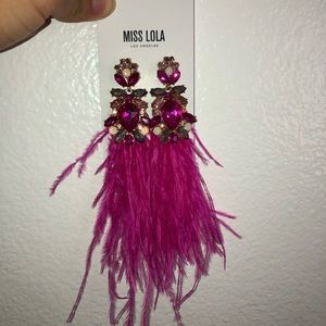 Miss Lola Pink Earrings